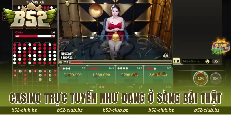 Chơi casino trực tuyến như đang ở sòng bài thật