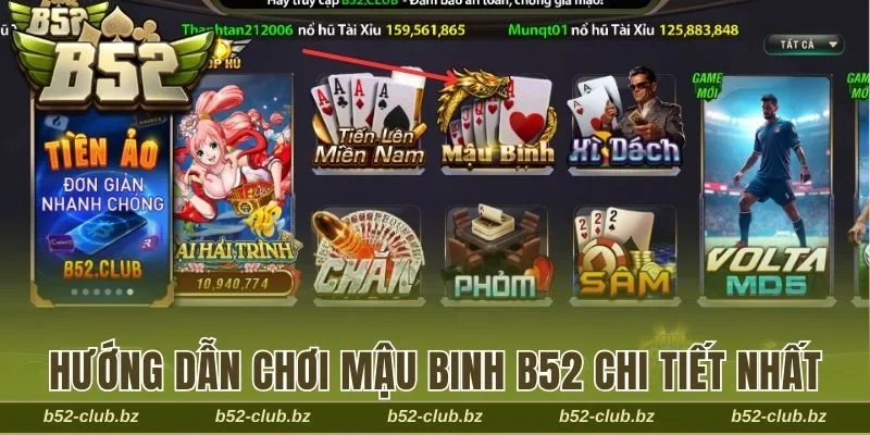 Hướng dẫn chơi Mậu Binh B52