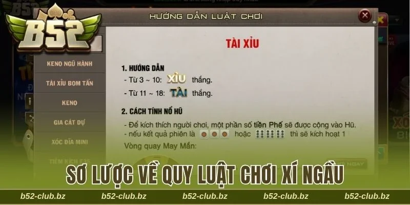 Sơ lược về quy luật chơi lắc xí ngầu tại B52